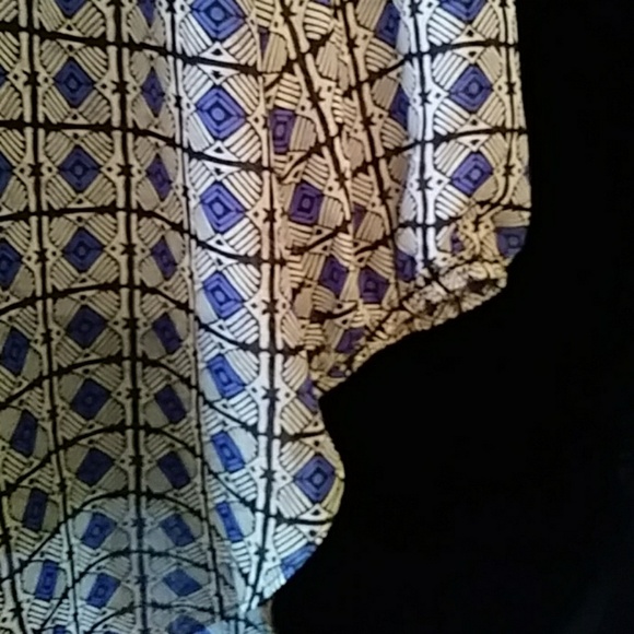 ABStudio chiffon top w rayon knit underlay - sz XL - Picture 3 of 6