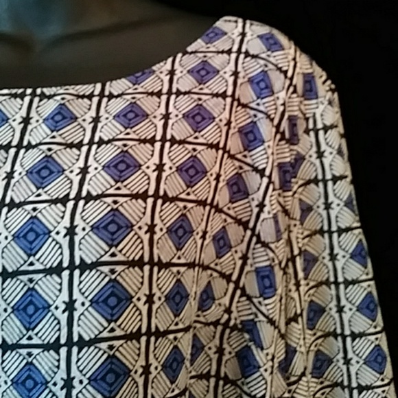 ABStudio chiffon top w rayon knit underlay - sz XL - Picture 4 of 6