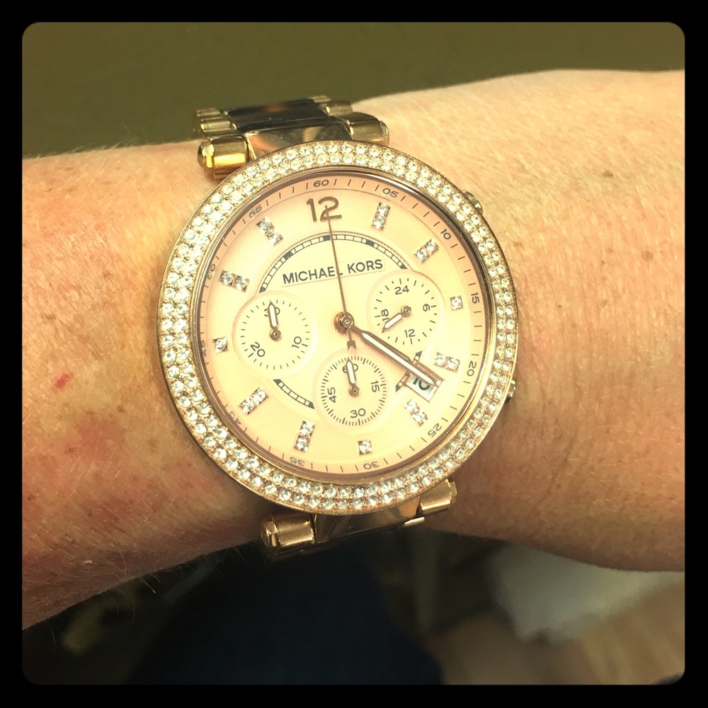 Michael Kors Tortoise Shell Rose Gold Watch