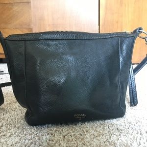 Black leather purse