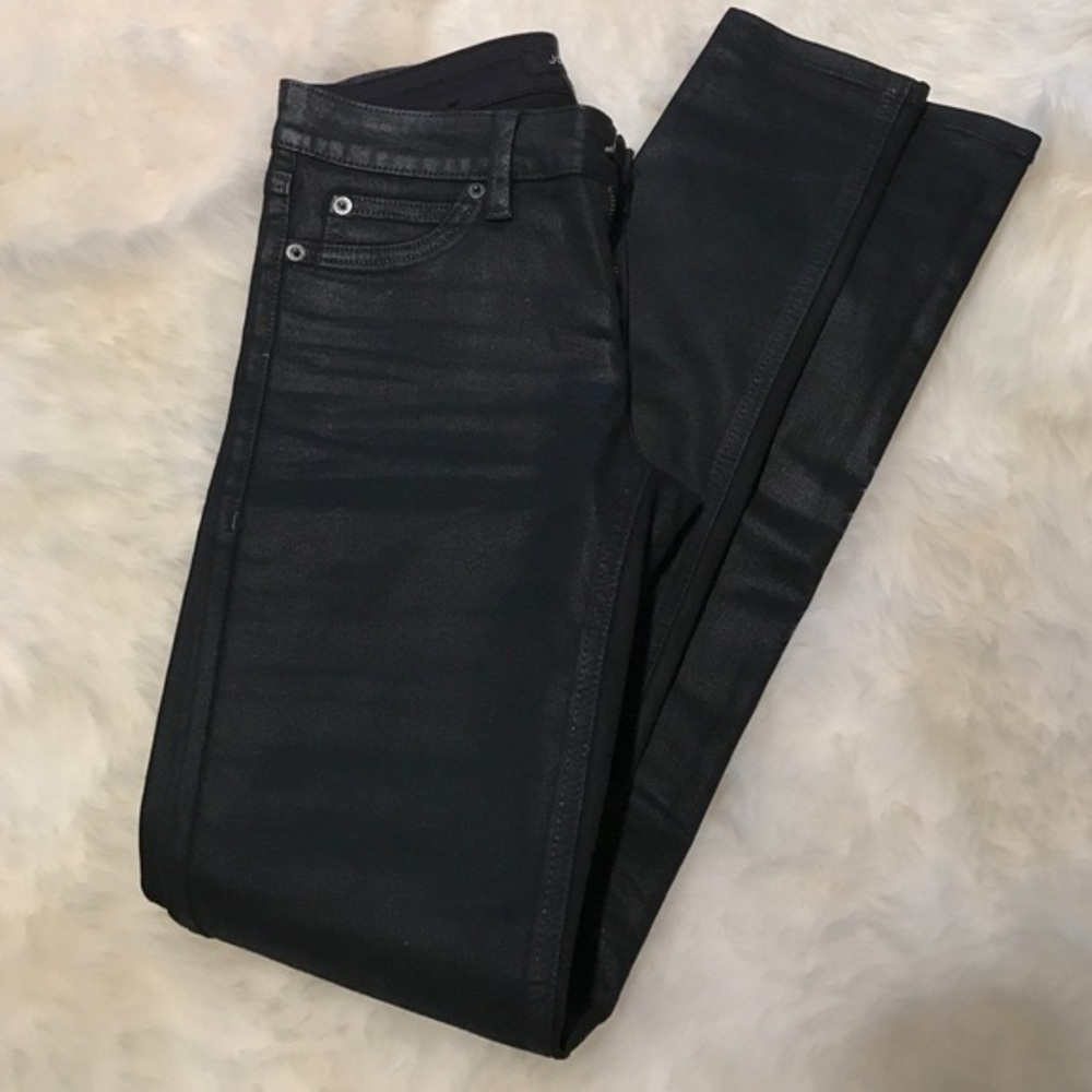 Joes Waxed Denim Black 27 Jeans Skinny 26