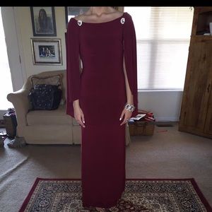 Jovani Burgundy Prom dress style #21799