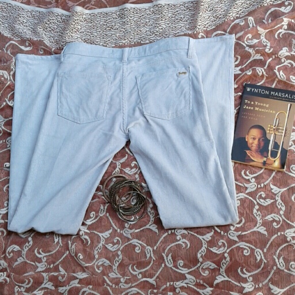 JUICY COUTURE SKINNY SILVER CORDUROY PANTS - Picture 4 of 5