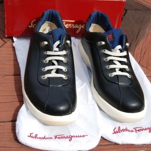 Ferragamo Leather Boat Sneakers - Like new!