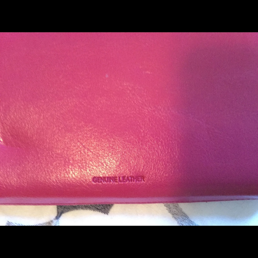 Hot Pink Leather Wallet