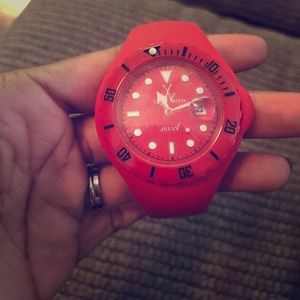 Red rubber TOY watch