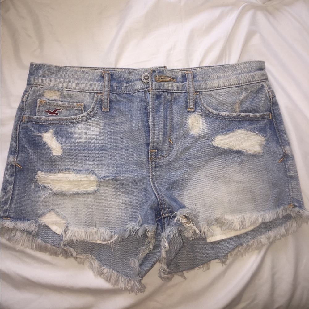 Hollister high rise denim shorts