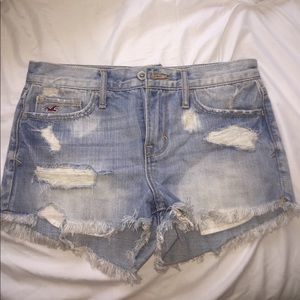 Hollister high rise denim shorts