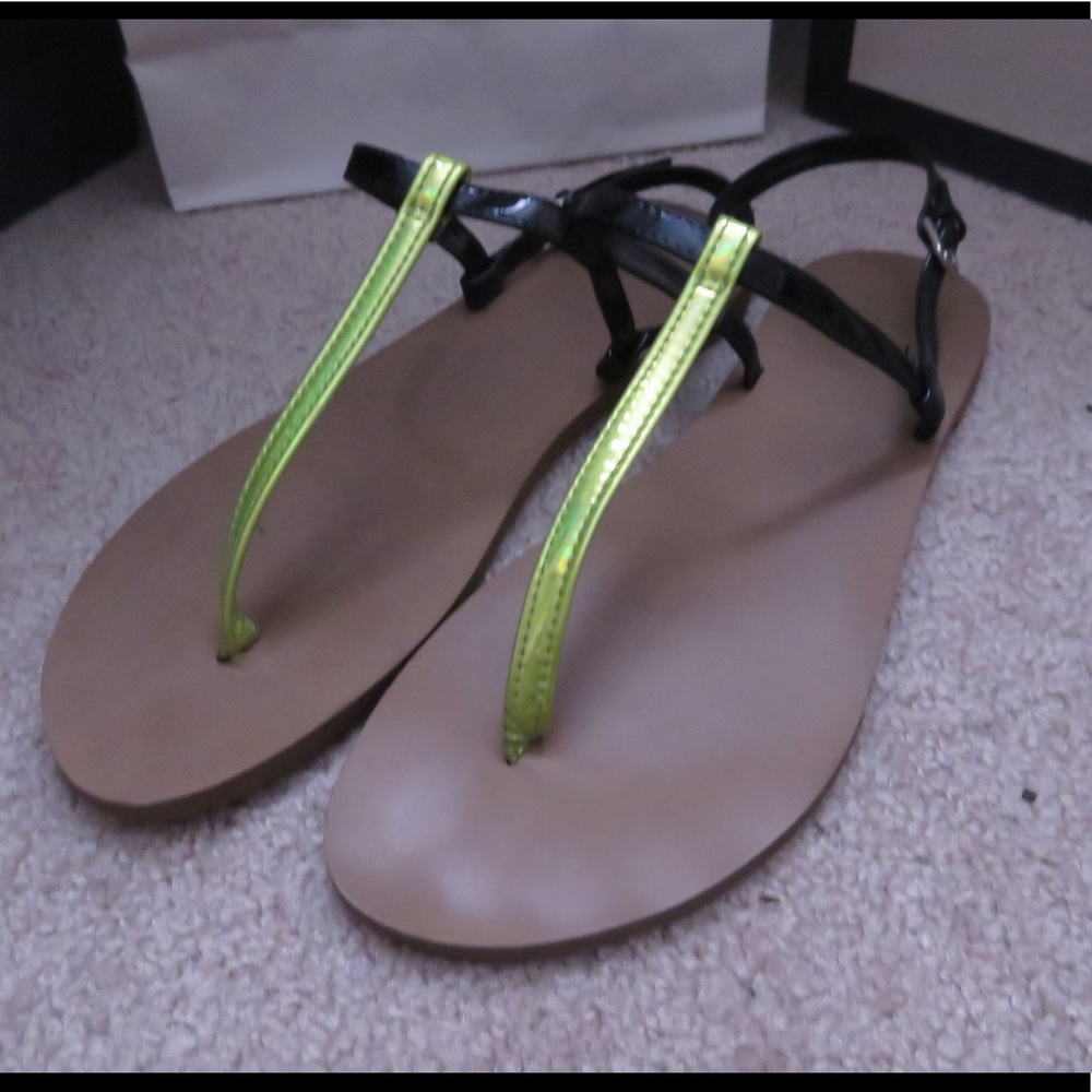 Zara neon green Sandal
