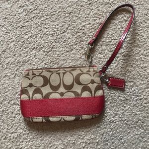 Red coach wristlet