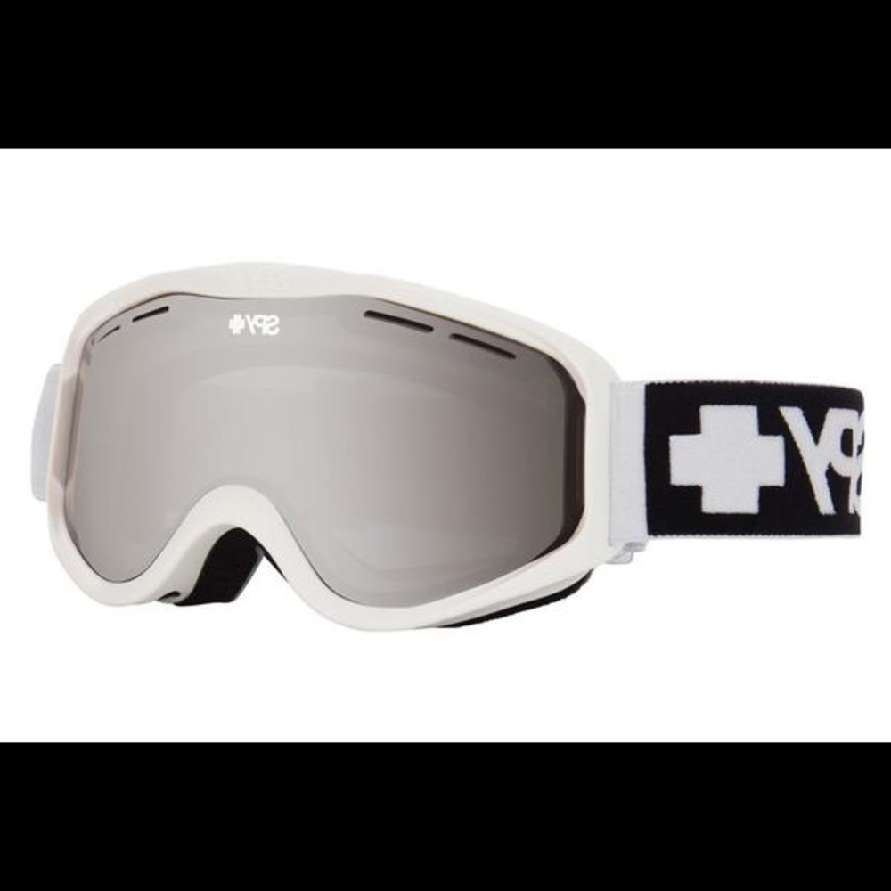 New Spy Woot Matte White Goggles Silver Mirror