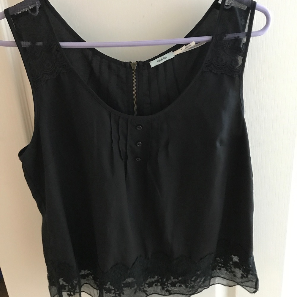 Black lace tank