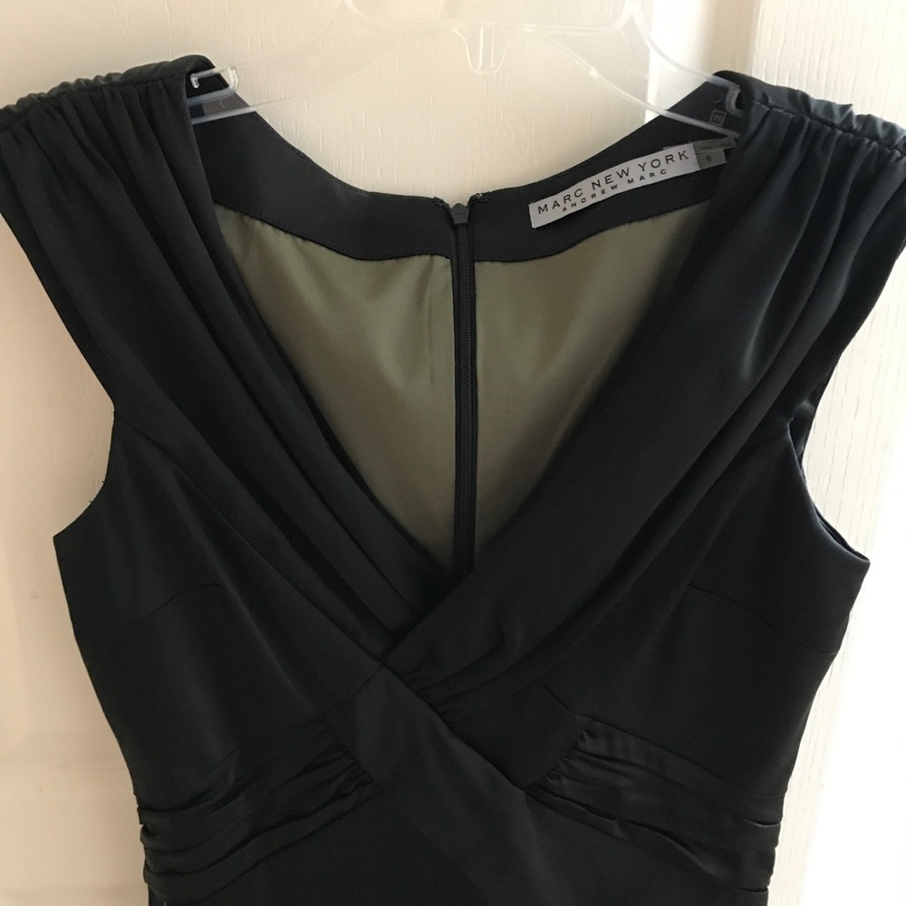 Marc Sateen black cocktail dress