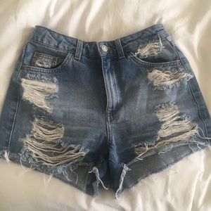 Topshop Mom Motto Shorts