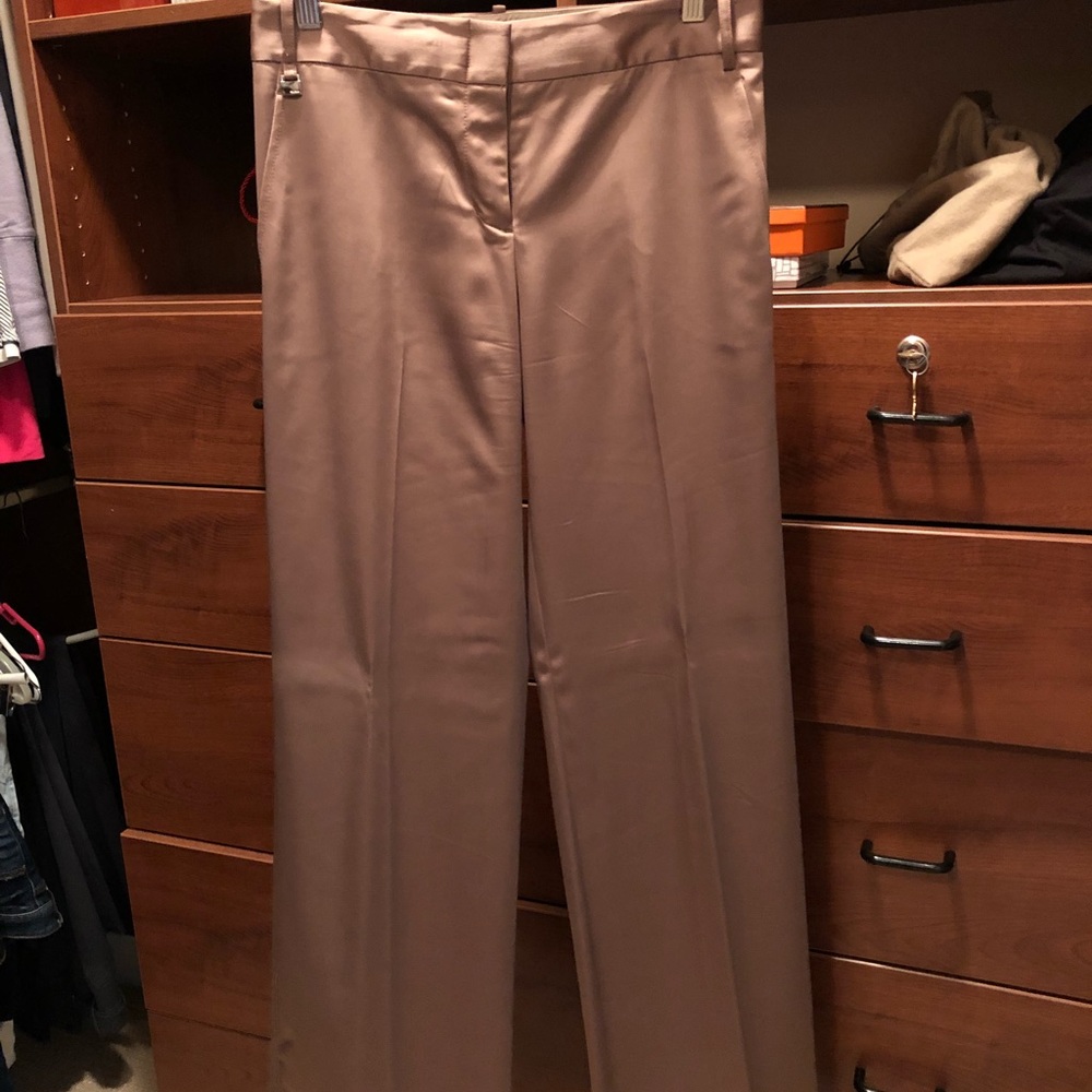 BCBG size 4 Satin Camel Pants