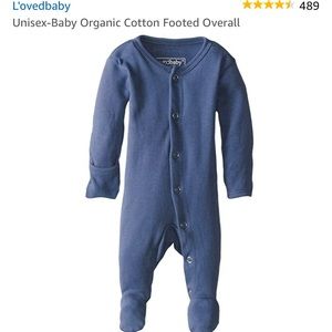 LOVEDBABY organic blue footed overall