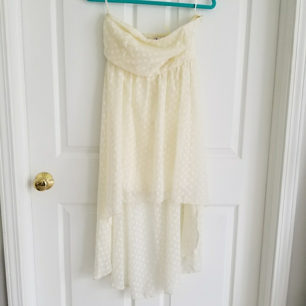 Cream color high low dress