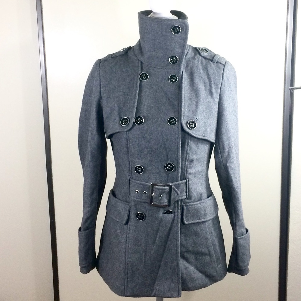 Gray Military Style Jacket - Picture 2 of 6