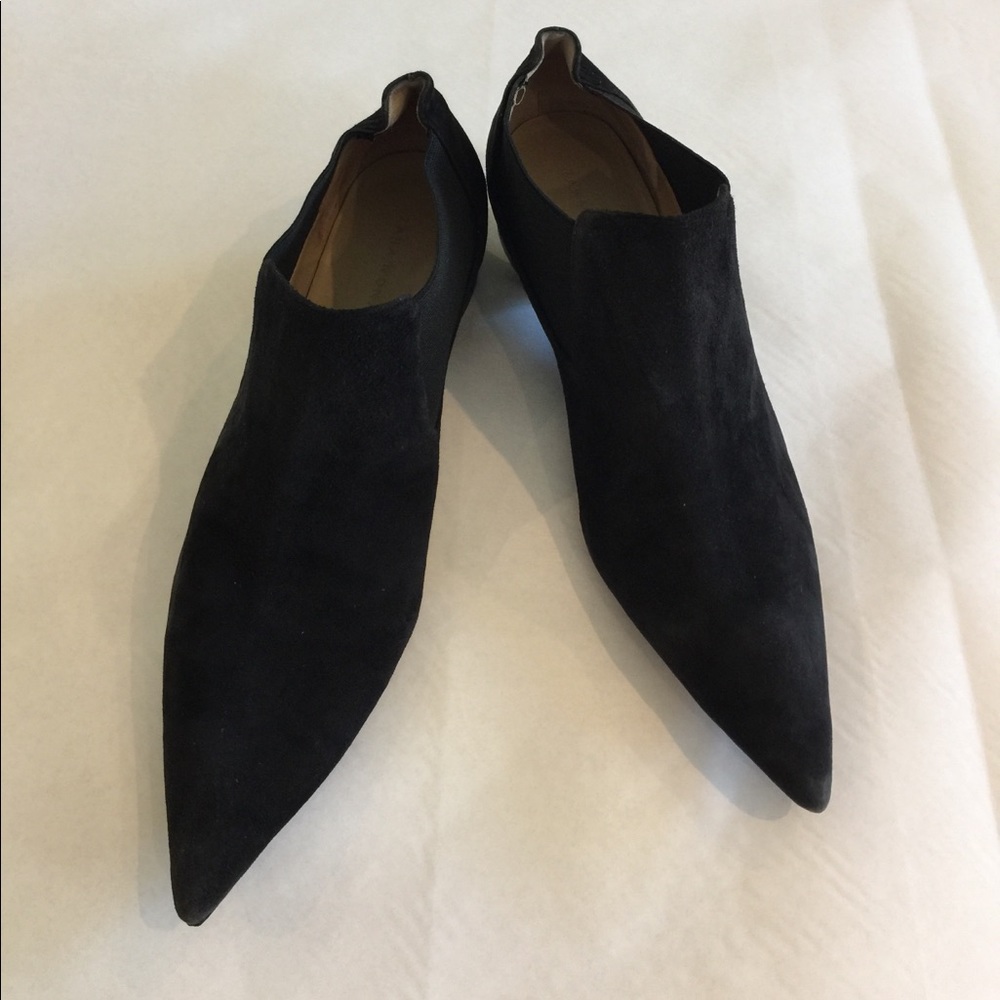 ZARA WOMAN BLACK SUEDE BOOTIE SHOE 40/9US