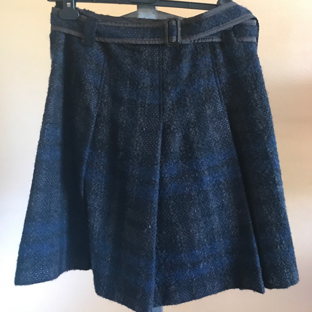 Weekend MaxMara Wool A-line Belted Skirt Size 8