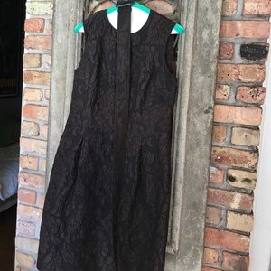 Burberry London chocolate brown lace overlay dress