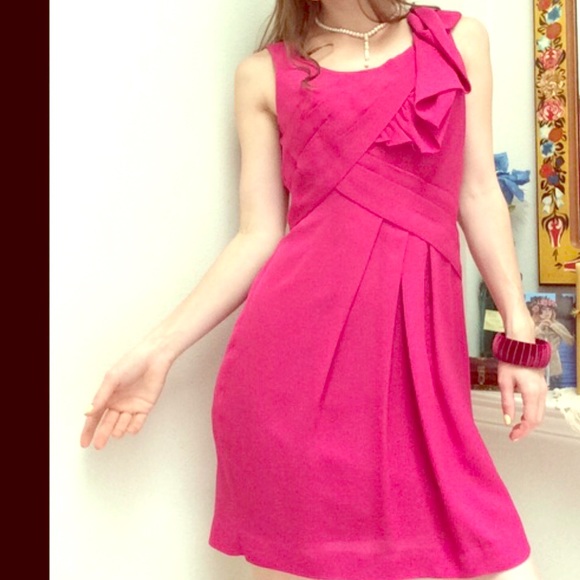 Bcbg fancy fuscia fuffe cocktail dress - Picture 1 of 2