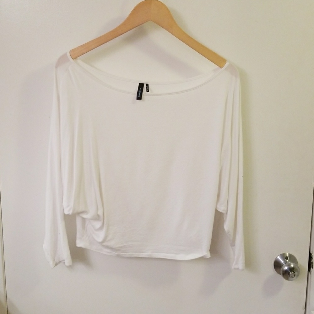Marciano white float crop top