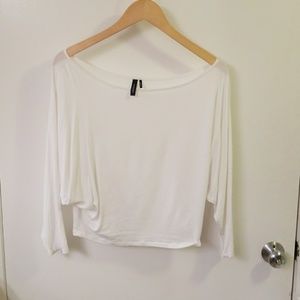 Marciano white float crop top