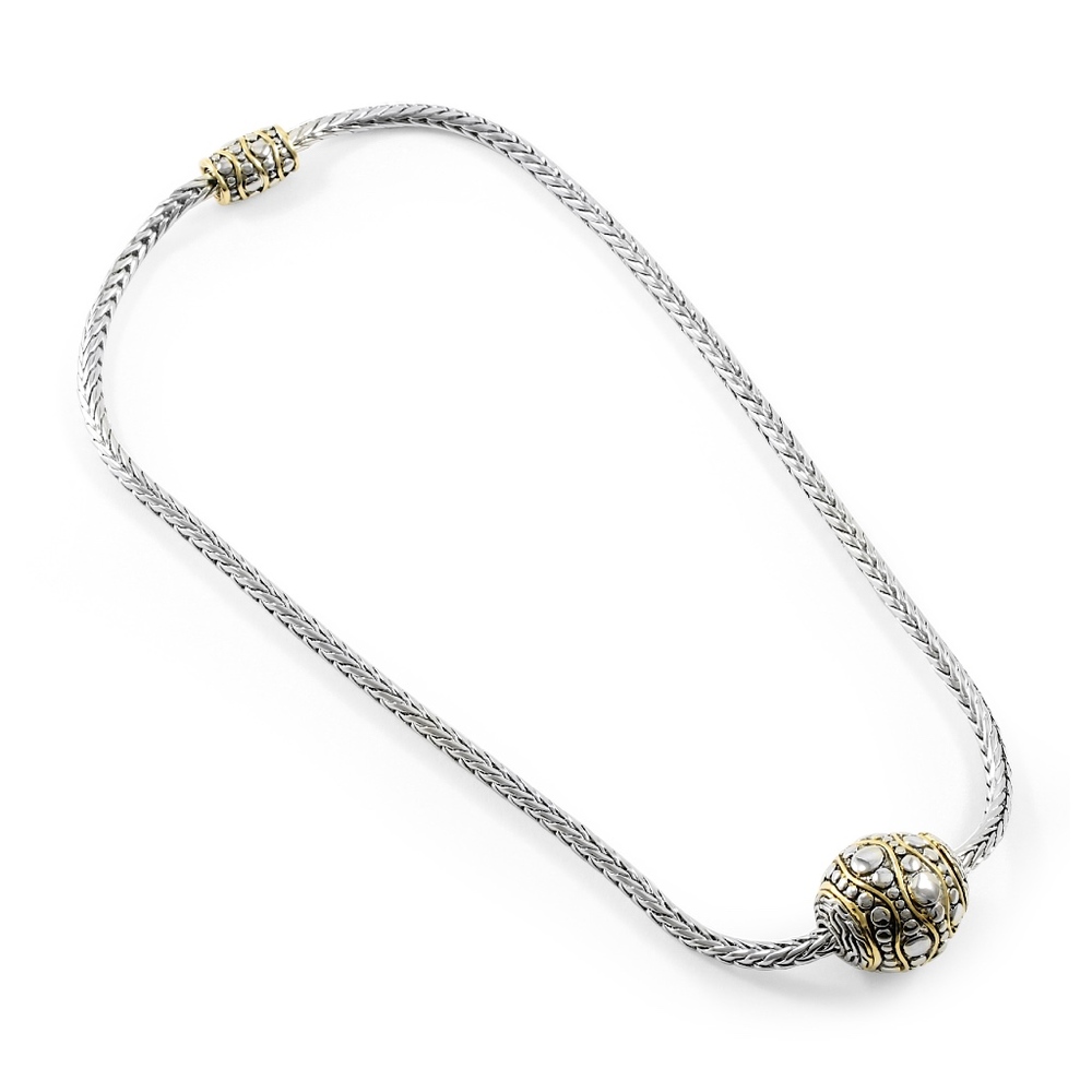 GlamourESQ - Two-Tone Ball Necklace