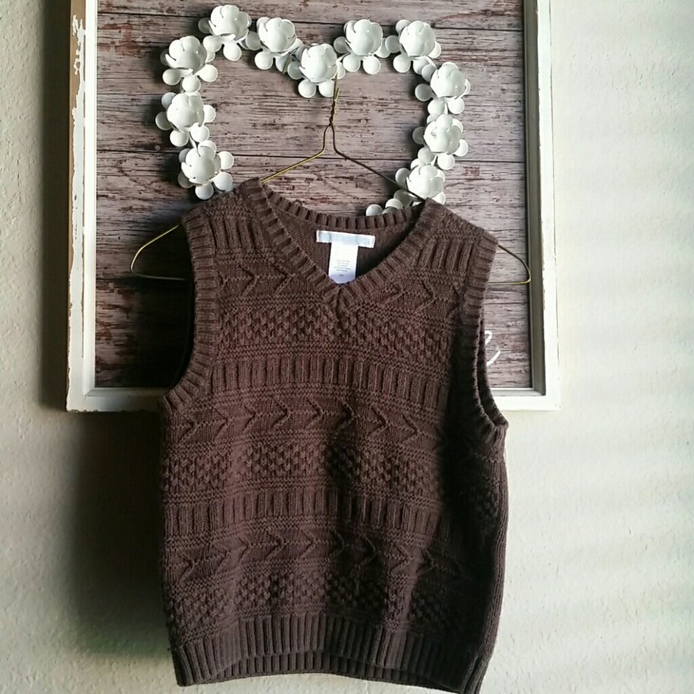 Brown Sleeveless Sweater