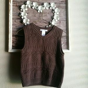 Brown Sleeveless Sweater