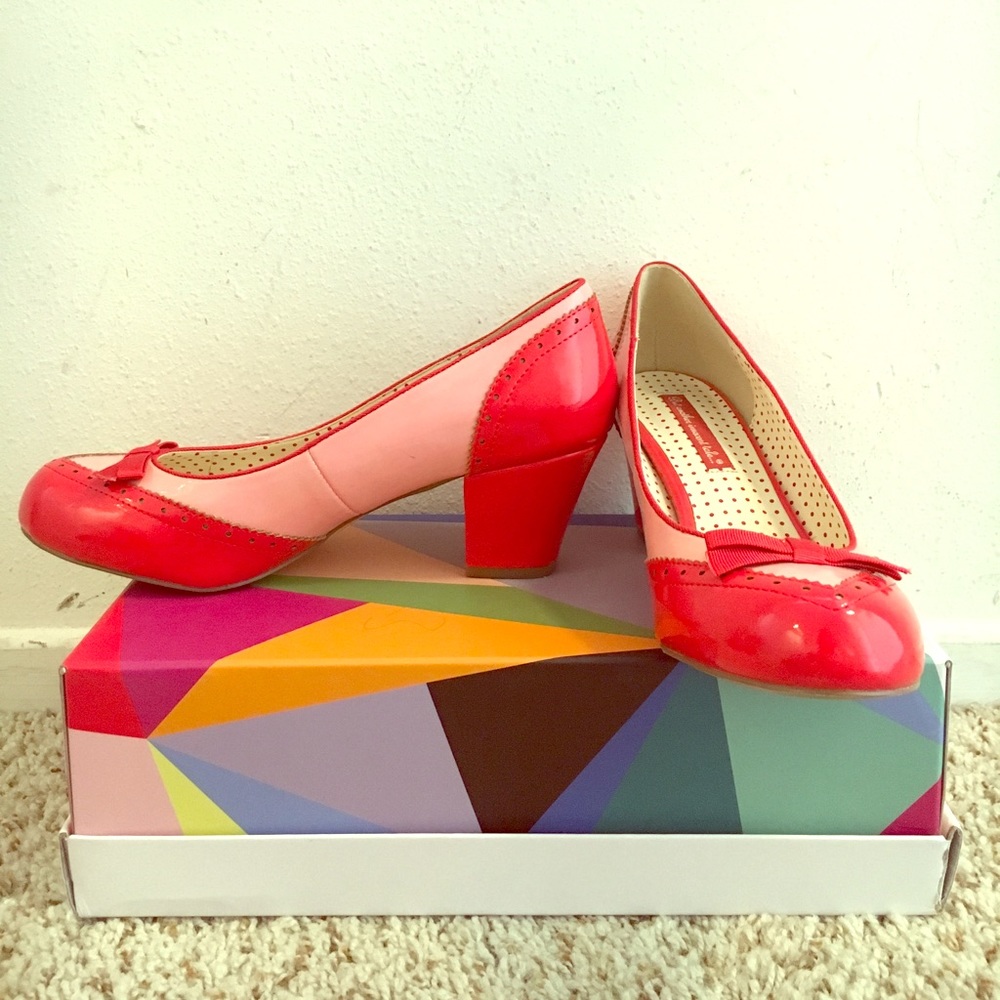 Bait Footwear Riley Poppy Red Patent Leather Pumps