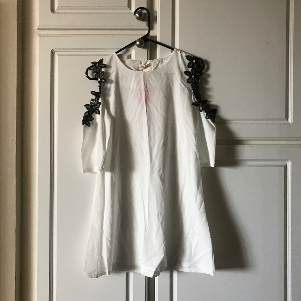 White off-the-shoulder dress
