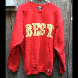 49er's inspired red sweatshirt