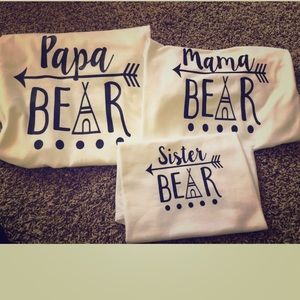 CUSTOM SHIRTS mama bear, baby bear, Papa Bear, Etc