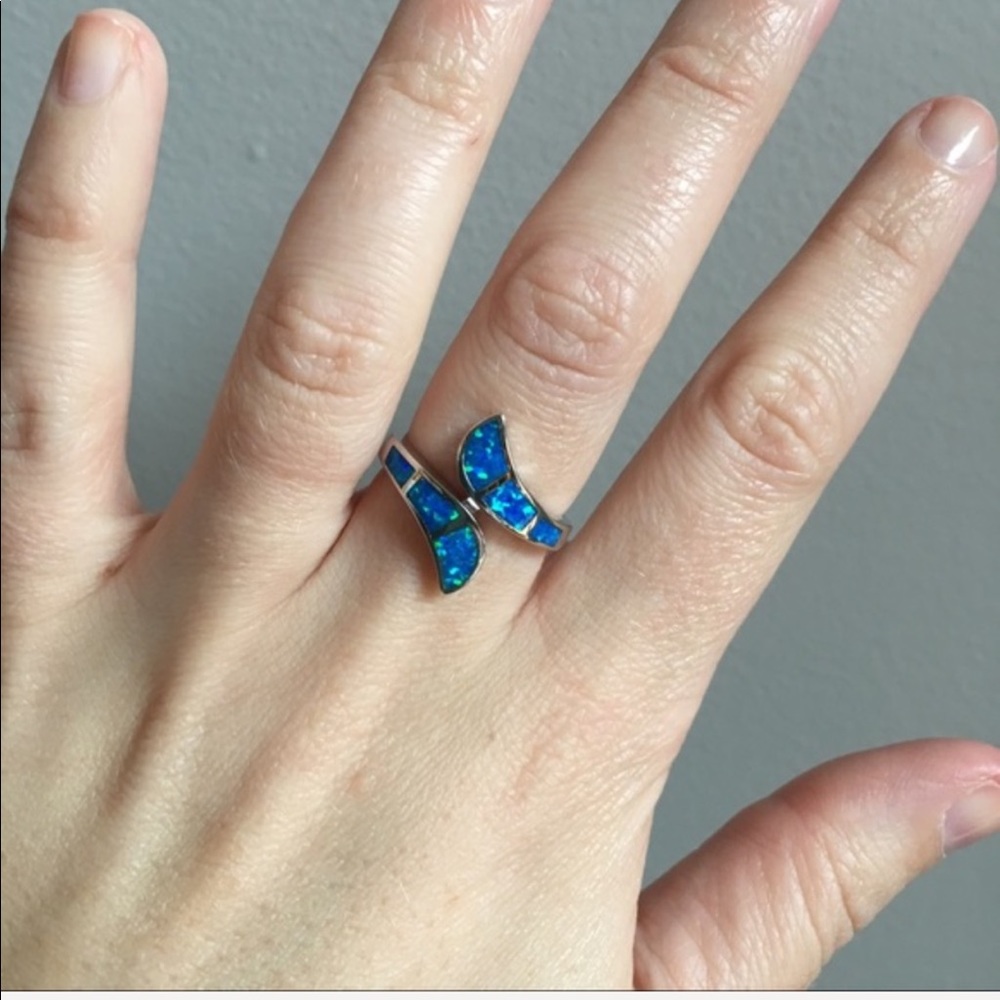 New .925 Sterling Fire Opal Ring - Picture 2 of 4