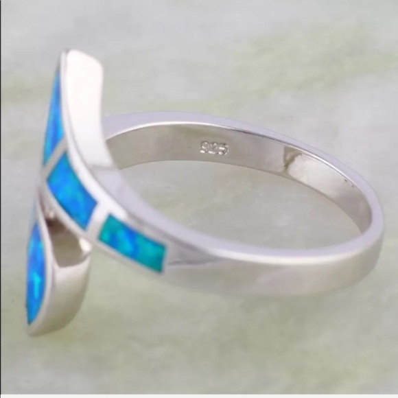 New .925 Sterling Fire Opal Ring - Picture 4 of 4