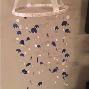 Handmade elephant mobile