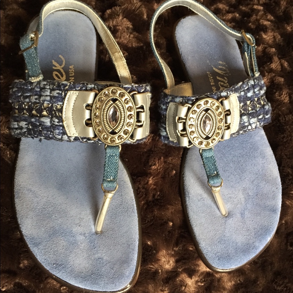Denim blue sandal