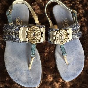 Denim blue sandal