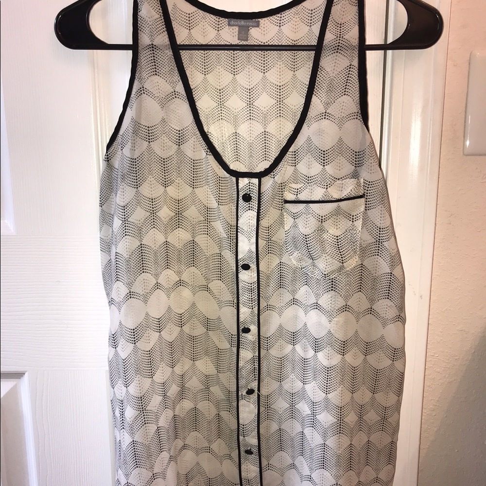 Charlotte Russe Black & White tank top tunic
