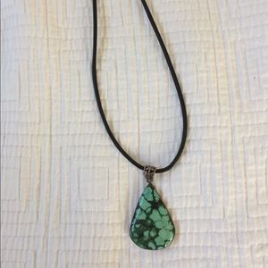 Green stone necklace