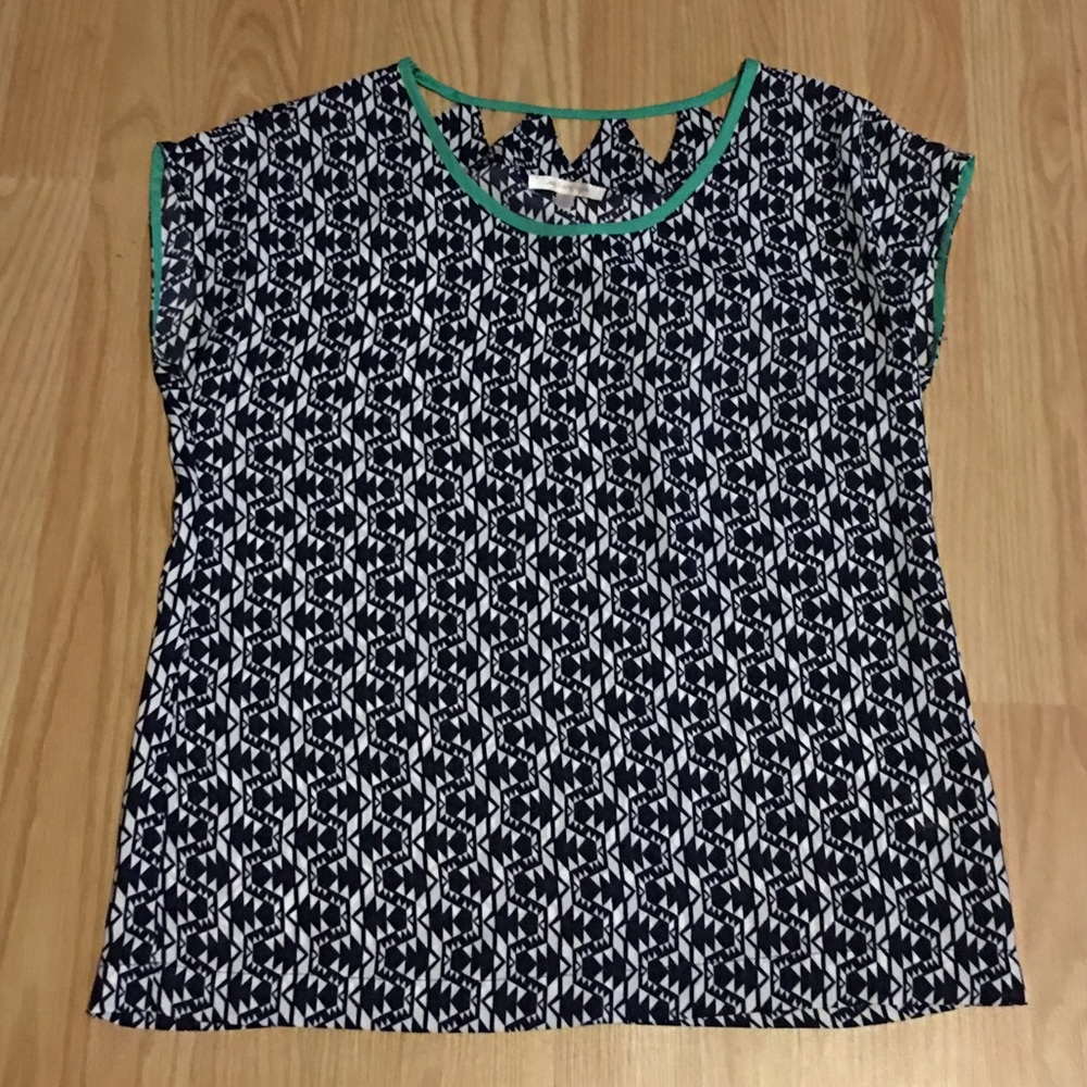 EUC Patterned Blouse with Cutouts