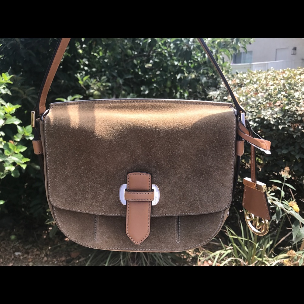 Beautiful NEW suede Michael Kors purse