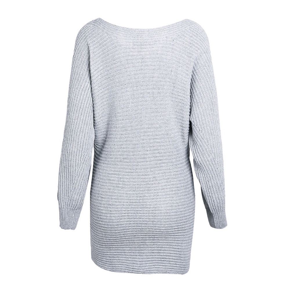 Braided Sleeve Off Shoulder Chunky Sweater Dress - Picture 5 of 6