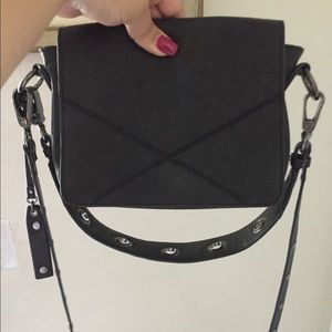 Black leather via spiga purse