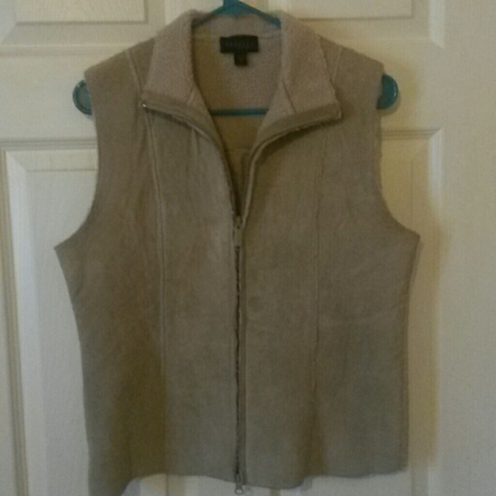 Express Suede & Shearling Vest