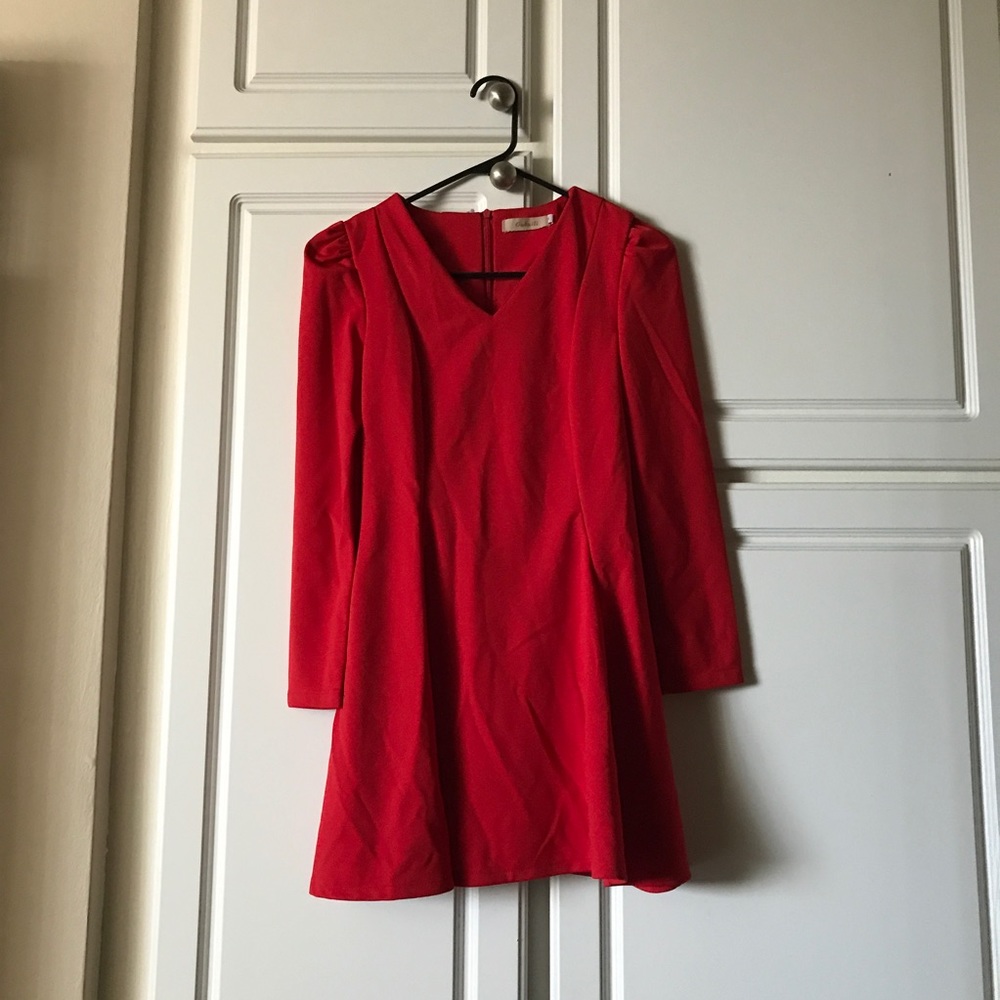 Red mini dress