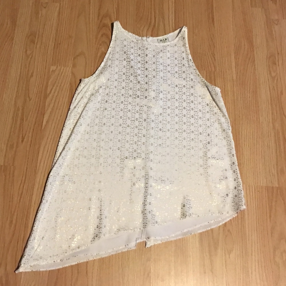 LIKE NEW Asymmetrical Top Faux Open Back