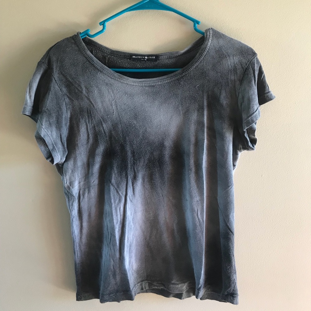 brandy melville soft grey crop top